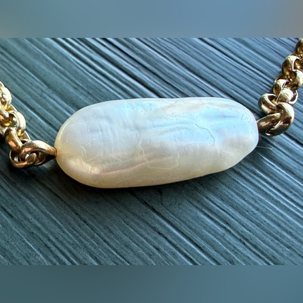 Monica Vinader Nura Biwa Pearl Bracelet 18k Yellow Gold Vermeil - Picture 2 of 8